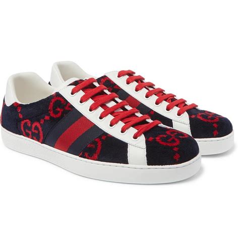 gucci sneakers navy red|exclusive Gucci sneakers.